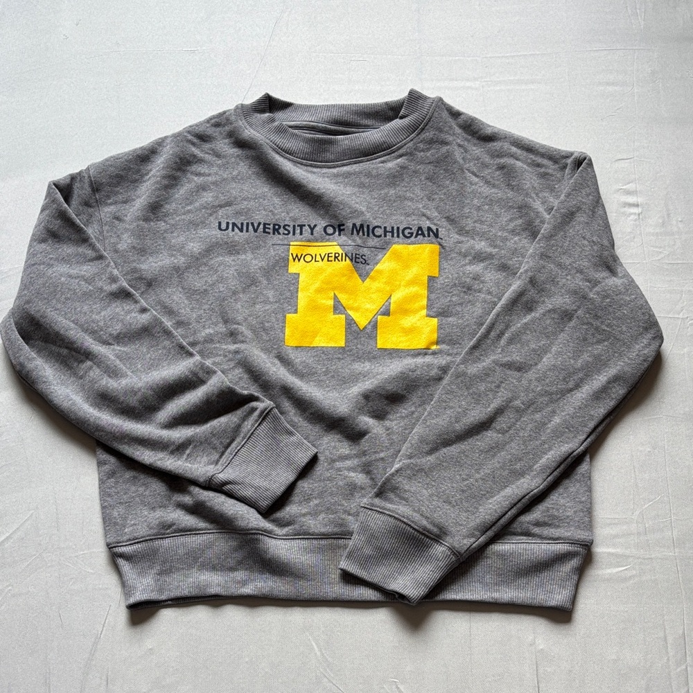 Champion Gray Crewneck Sweater with Yellow Logo